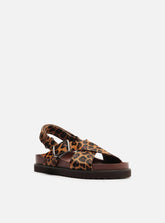 Sandália Papete Animal Print Tiras Cruzadas A 13708 0002 0004 Arezzo